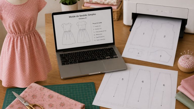 Molde de vestido simples em PDF